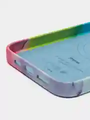 Разноцветный чехол MagSafe для iPhone 14 Pro Max кожаный BROSCORP с защитой камер, микрофиброй, экокожа