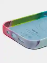 Разноцветный чехол MagSafe для iPhone 14 Pro кожаный BROSCORP с защитой камер, микрофиброй, экокожа