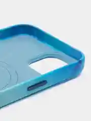 Разноцветный чехол MagSafe для iPhone 14 кожаный BROSCORP с бортиком защитой камер микрофиброй, экокожа