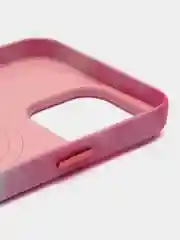 Фуксия чехол MagSafe для iPhone 14 Pro Max кожаный BROSCORP с защитой камер, микрофиброй, экокожа