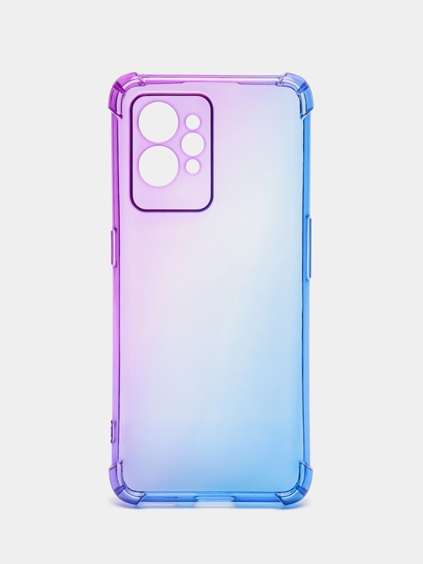 Чехол для Realme GT 2 Pro противоударный силиконовый BROSCORP прозрачный с защитой углов