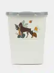 Серый контейнер для корма "Dogs" 36л