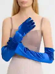 Марсала перчатки женские длинные / короткие бархатные черные