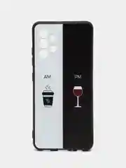 Бирюзовый силиконовый чехол для Samsung Galaxy A32 4G, с принтом, с рисунком (Самсунг Галакси А32)
