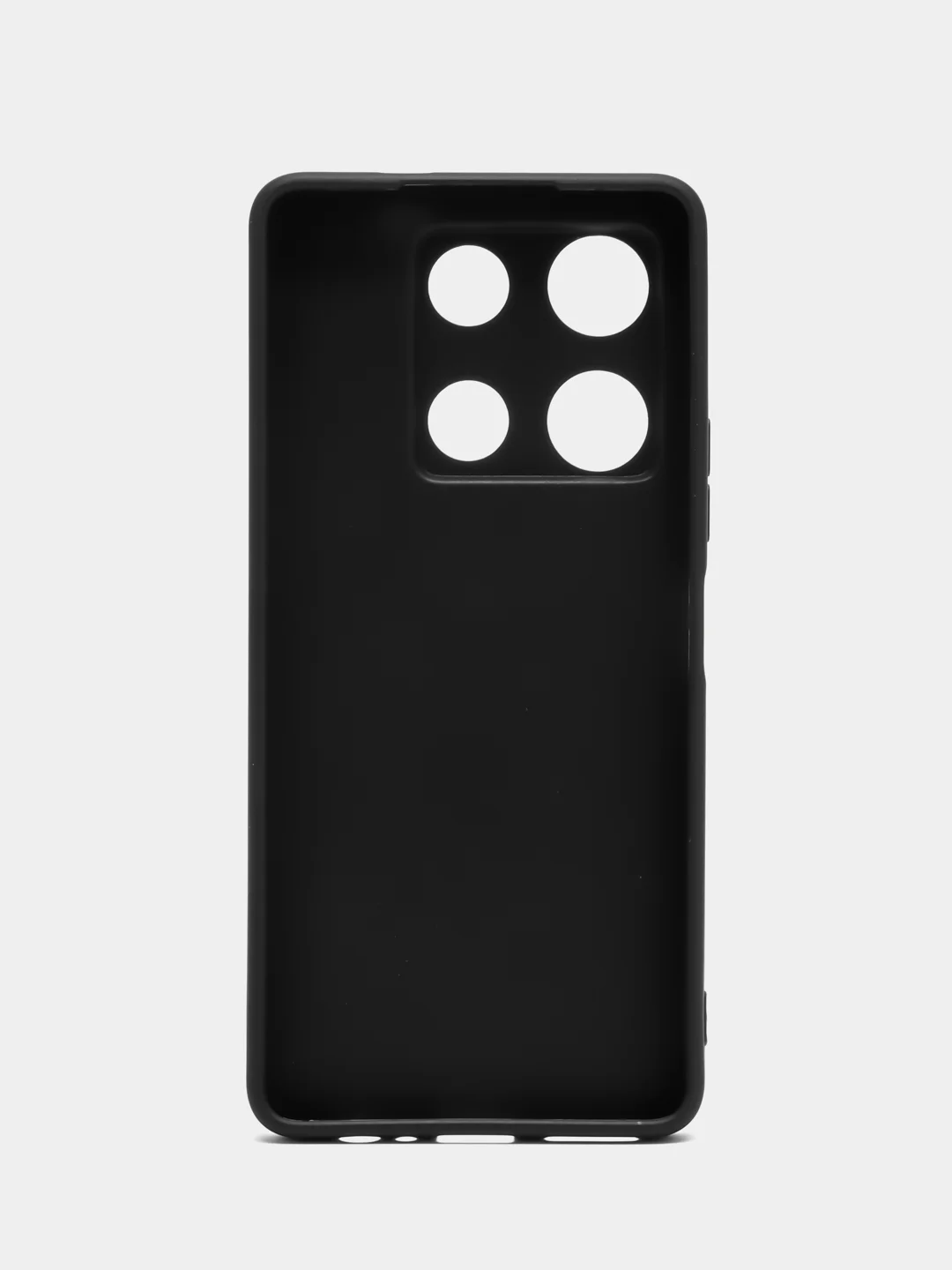 Черный чехол BROSCORP для Infinix Note 30 Pro, матовый, силиконовый, тонкий, бортик вокруг камер