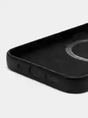 Фиолетовый чехол MagSafe для iPhone 13 Pro кожаный BROSCORP с  защитой камер, микрофиброй, экокожа