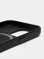 Фиолетовый чехол MagSafe для iPhone 13 Pro кожаный BROSCORP с  защитой камер, микрофиброй, экокожа