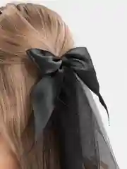 Черный фата свадебная для девичника