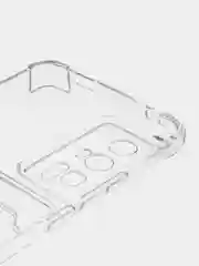 Прозрачный чехол для Xiaomi Poco F5 Pro противоударный BROSCORP с карманом для карт усиленными углами