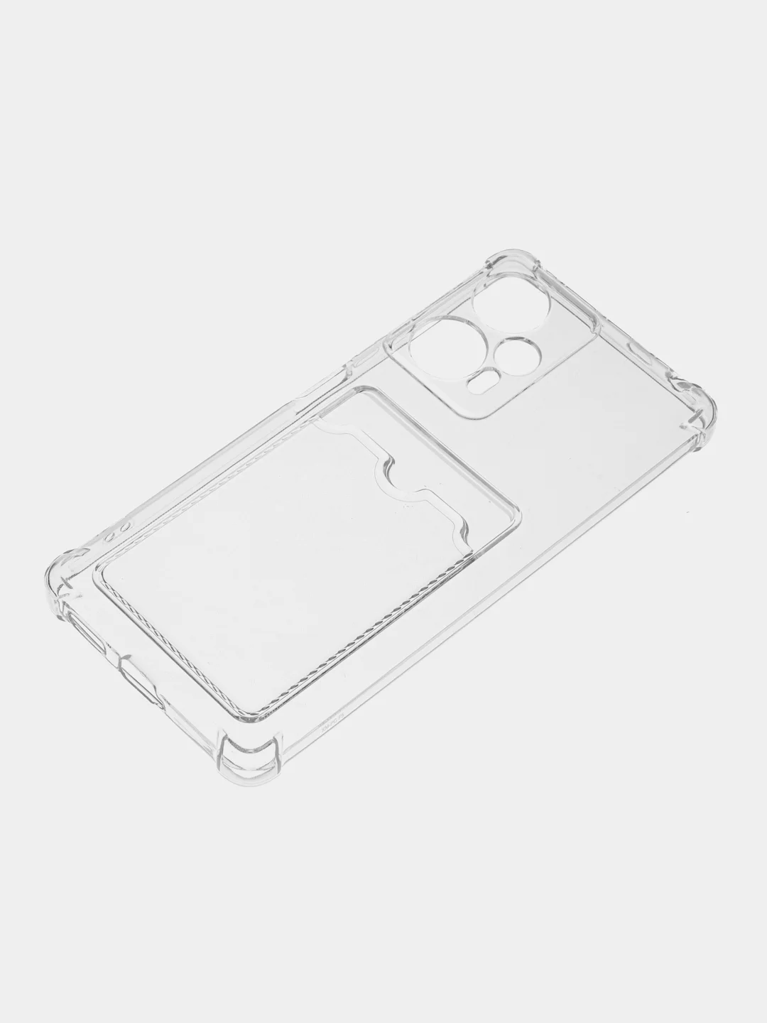 Прозрачный чехол для Xiaomi Redmi Note 12 Turbo, Poco F5 противоударный BROSCORP с карманом для карт