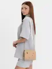 Бежевый женская сумочка через плечо/ кросс-боди/ мессенджер