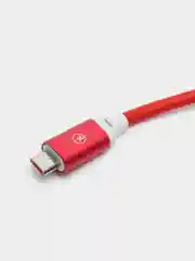 Кабель LuazON, micro USB - USB, 1 А, 1 м, силиконовый, штекер металл, красный