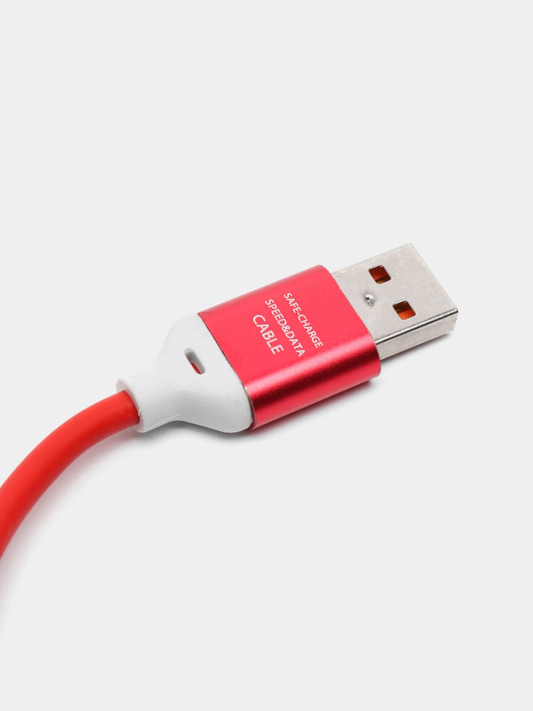 Кабель LuazON, micro USB - USB, 1 А, 1 м, силиконовый, штекер металл, красный