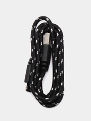 Кабель LuazON, microUSB - USB, 1 А, 1 м, оплётка нейлон, чёрный