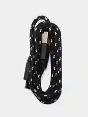 Кабель LuazON, microUSB - USB, 1 А, 1 м, оплётка нейлон, чёрный