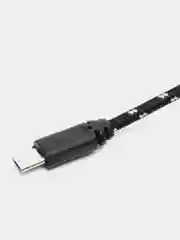 Кабель LuazON, microUSB - USB, 1 А, 1 м, оплётка нейлон, чёрный