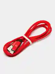 Кабель LuazON, Lightning - USB, 1 А, 1 м, разъем для наушников, красный