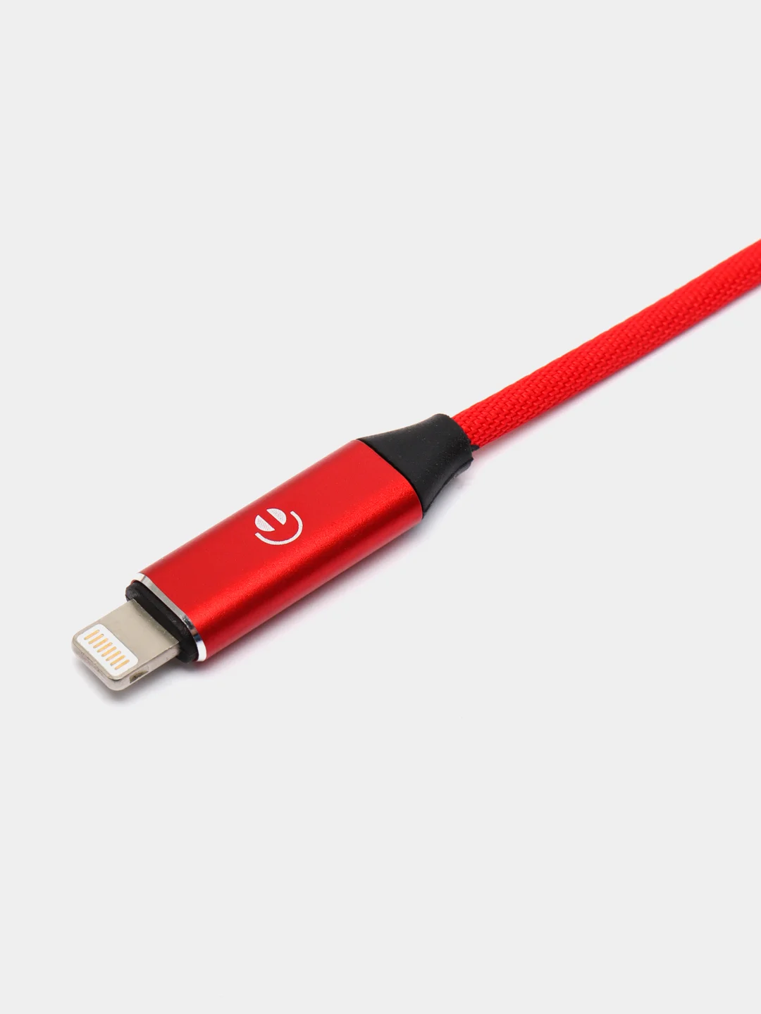 Кабель LuazON, Lightning - USB, 1 А, 1 м, разъем для наушников, красный
