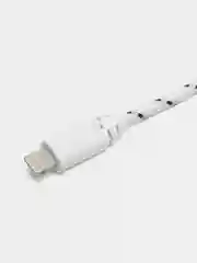 Кабель LuazON, Lightning - USB, 1 А, 1 м, оплётка нейлон, черно-белый