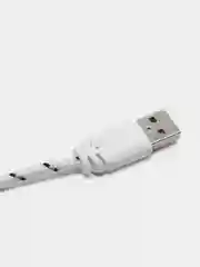 Кабель LuazON, Lightning - USB, 1 А, 1 м, оплётка нейлон, черно-белый