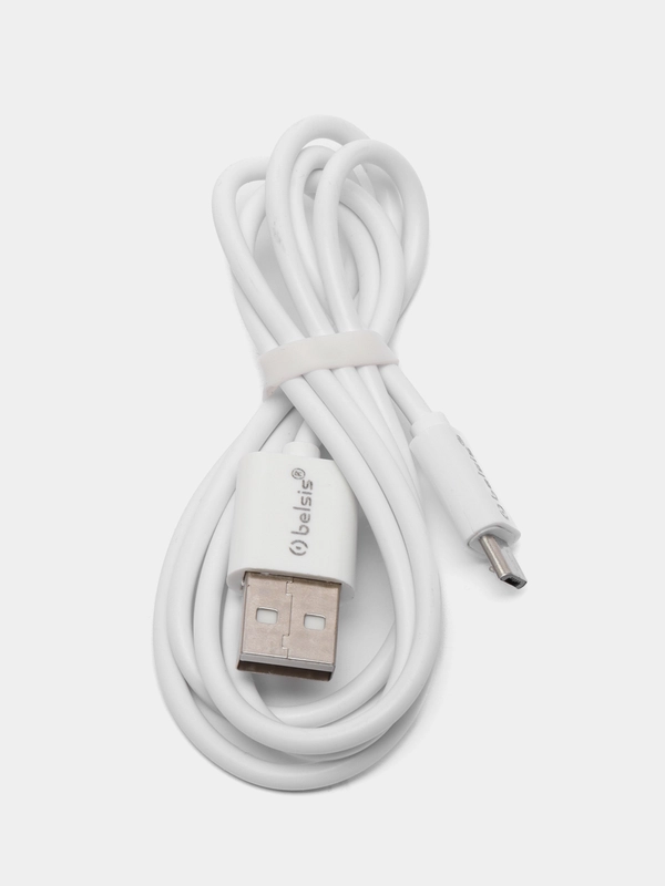 Кабель Belsis BS3013, micro USB - USB, 2 А, 0.95 м, белый