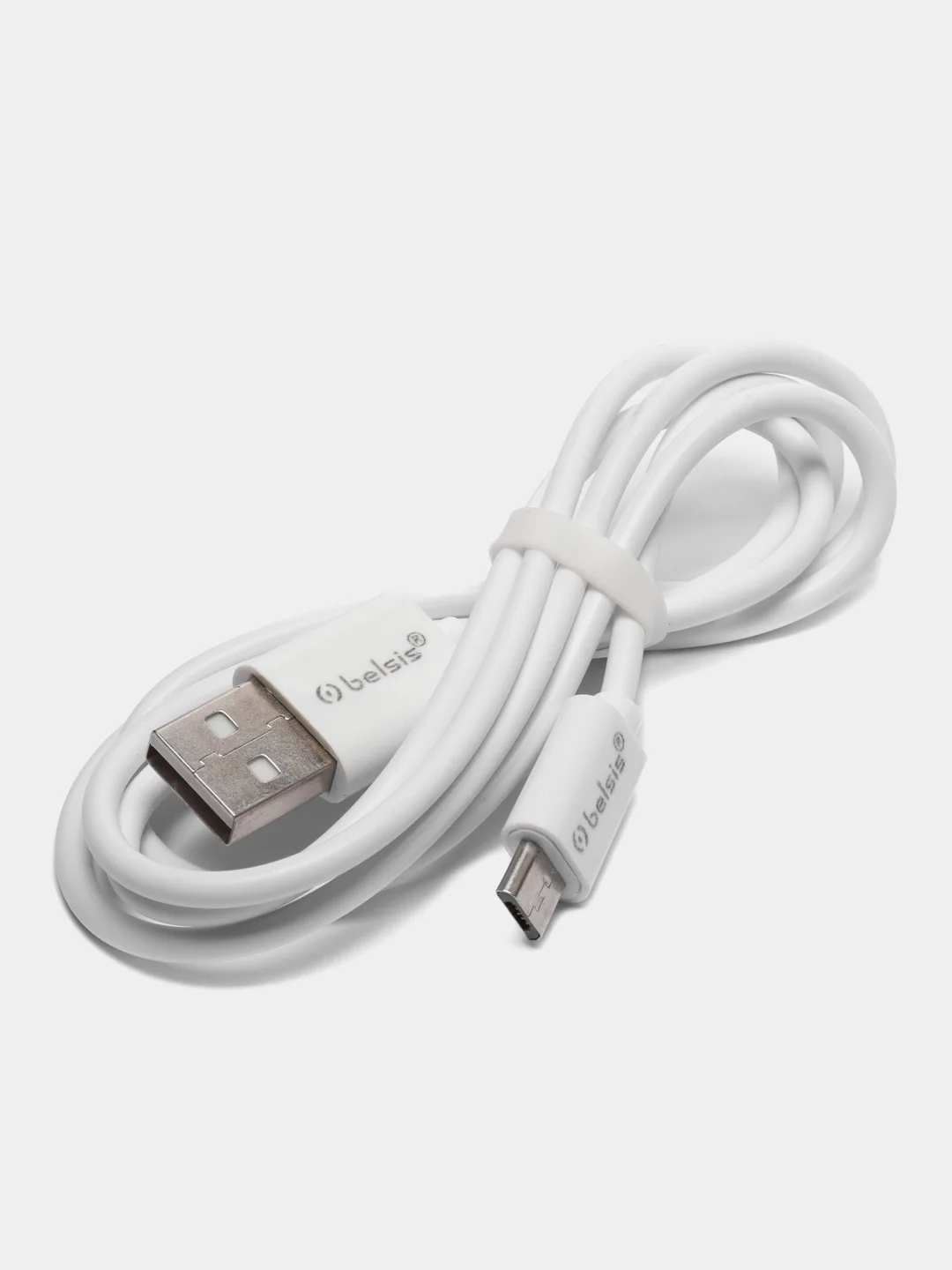 Кабель Belsis BS3013, micro USB - USB, 2 А, 0.95 м, белый