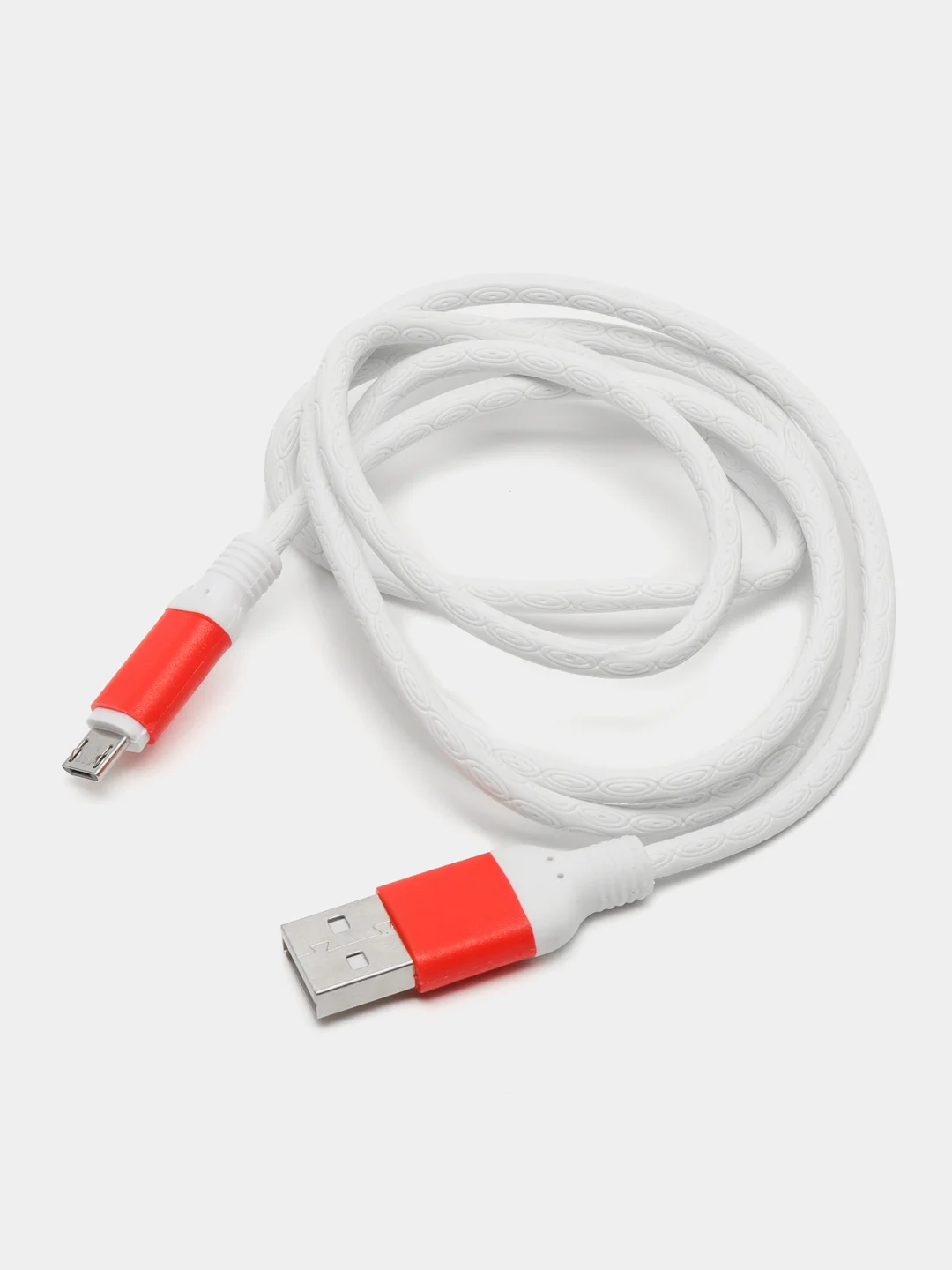 Кабель LuazON, micro USB - USB, 1 А, 1 м, белый