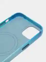 Разноцветный чехол MagSafe для iPhone 13 кожаный BROSCORP с бортиком защитой камер микрофиброй, экокожа