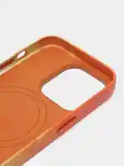 Манго чехол MagSafe для iPhone 14 Pro кожаный BROSCORP с защитой камер, микрофиброй, экокожа