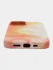Манго чехол MagSafe для iPhone 14 кожаный BROSCORP с бортиком защитой камер микрофиброй, экокожа