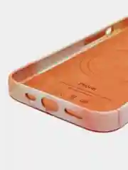 Манго чехол MagSafe для iPhone 14 кожаный BROSCORP с бортиком защитой камер микрофиброй, экокожа
