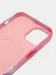 Угольный чехол MagSafe для iPhone 14 кожаный BROSCORP с бортиком защитой камер микрофиброй, экокожа