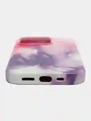 Фуксия чехол MagSafe для iPhone 14 Pro кожаный BROSCORP с защитой камер, микрофиброй, экокожа