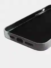 Угольный чехол MagSafe для iPhone 14 Pro Max кожаный BROSCORP с защитой камер, микрофиброй, экокожа