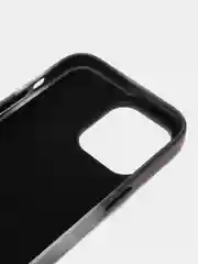 Угольный чехол MagSafe для iPhone 14 Pro Max кожаный BROSCORP с защитой камер, микрофиброй, экокожа