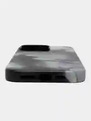 Угольный чехол MagSafe для iPhone 14 Pro Max кожаный BROSCORP с защитой камер, микрофиброй, экокожа
