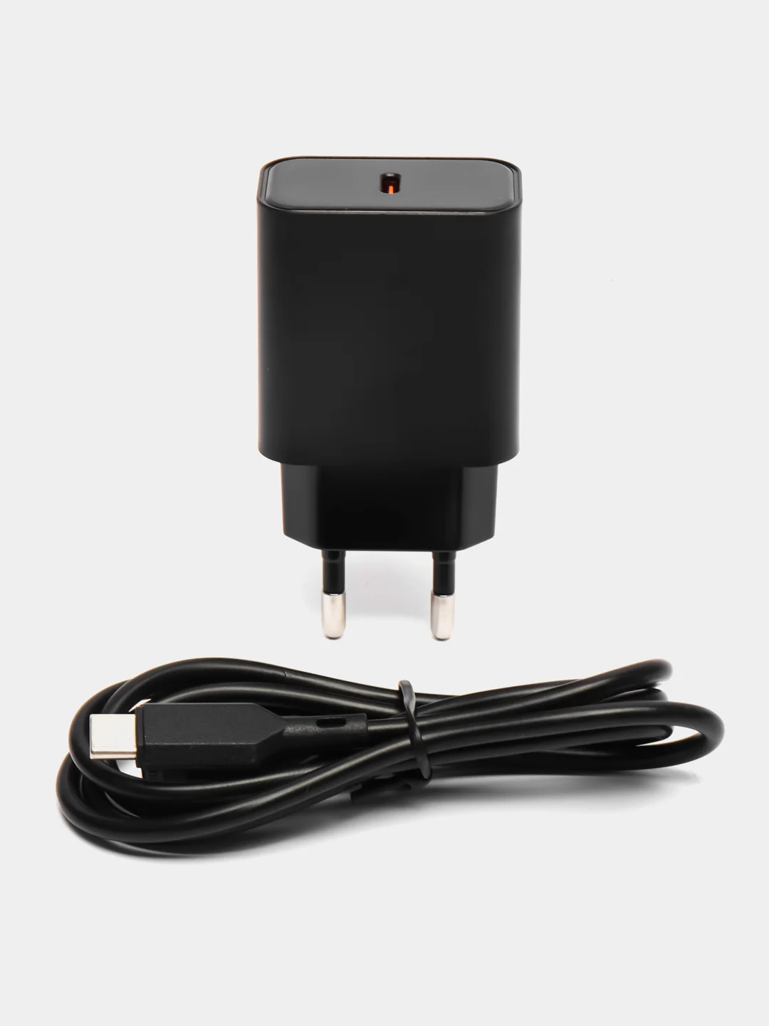 Черный сетевое зарядное устройство Borofone BA71A, 20W, PD, QC, AFC, c кабелем Type-C/Lightning