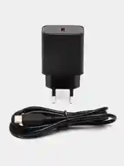 Черный сетевое зарядное устройство Borofone BA71A, 20W, PD, QC, AFC, c кабелем Type-C/Lightning