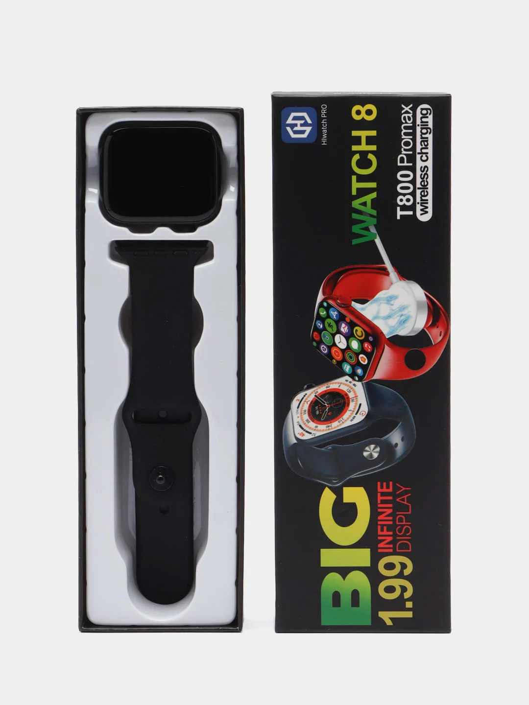 Черный смарт-часы T800 ProMax 45 mm, умные часы мужские, женские, детские, Smart Watch 8 series