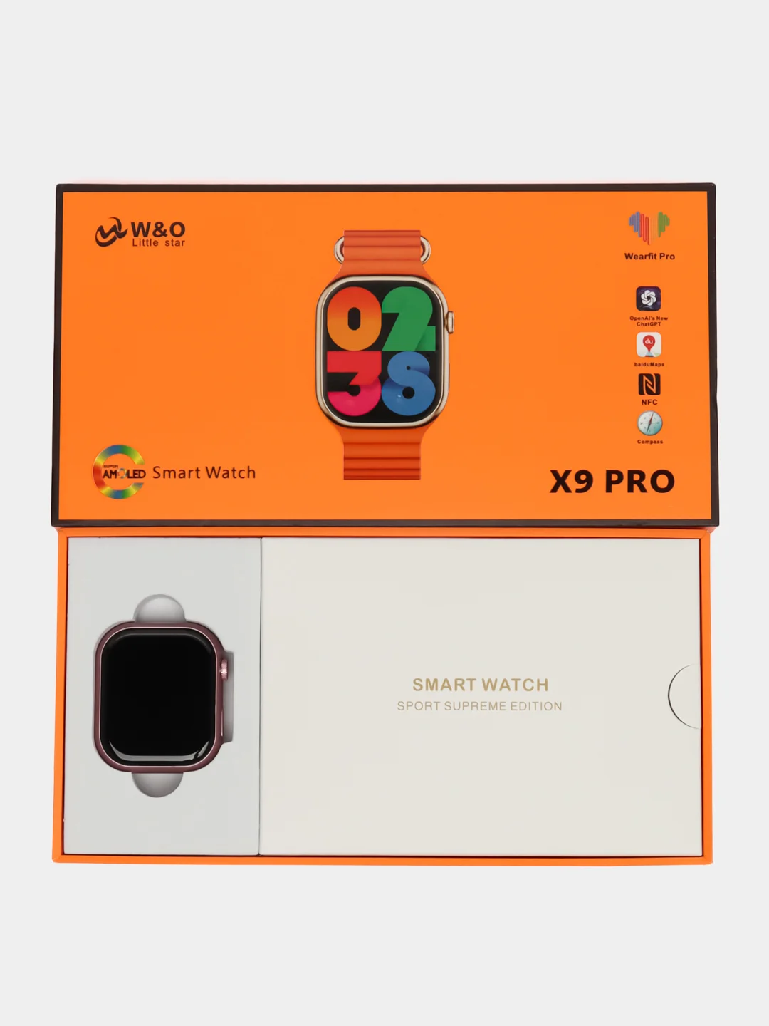 Розовый смарт часы 9 серии, Smart Watch X9 Pro, умные часы 9, 8 серии 2023 года