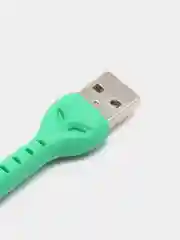 Кабель LuazON, micro USB - USB, 1 А, 1 м, усиленный штекер, зеленый