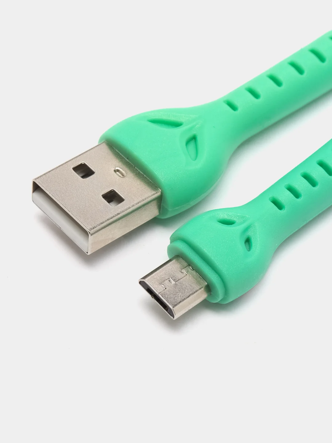 Кабель LuazON, micro USB - USB, 1 А, 1 м, усиленный штекер, зеленый