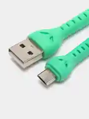 Кабель LuazON, micro USB - USB, 1 А, 1 м, усиленный штекер, зеленый