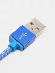 Кабель LuazON, micro USB - USB, 1 А, 1 м, пластиковое армирование, штекер металл, синий