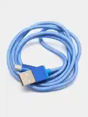 Кабель LuazON, micro USB - USB, 1 А, 1 м, пластиковое армирование, штекер металл, синий