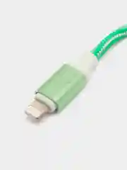 Кабель LuazON, Lightning - USB, 1 А, 1 м, оплетка нейлон, зелёный