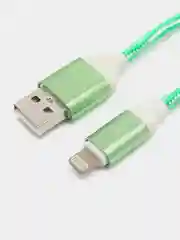 Кабель LuazON, Lightning - USB, 1 А, 1 м, оплетка нейлон, зелёный