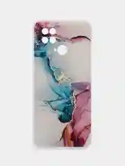 Ледяной силиконовый чехол на Xiaomi Poco C40 / Сяоми Поко С40 прозрачный с рисунком, защита камеры
