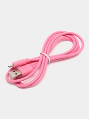 Кабель LuazON, micro USB - USB, 1 А, 1 м, розовый