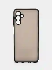 Угольный чехол Samsung Galaxy A04S / A13 5G пластиковый матовый с цветными кнопками